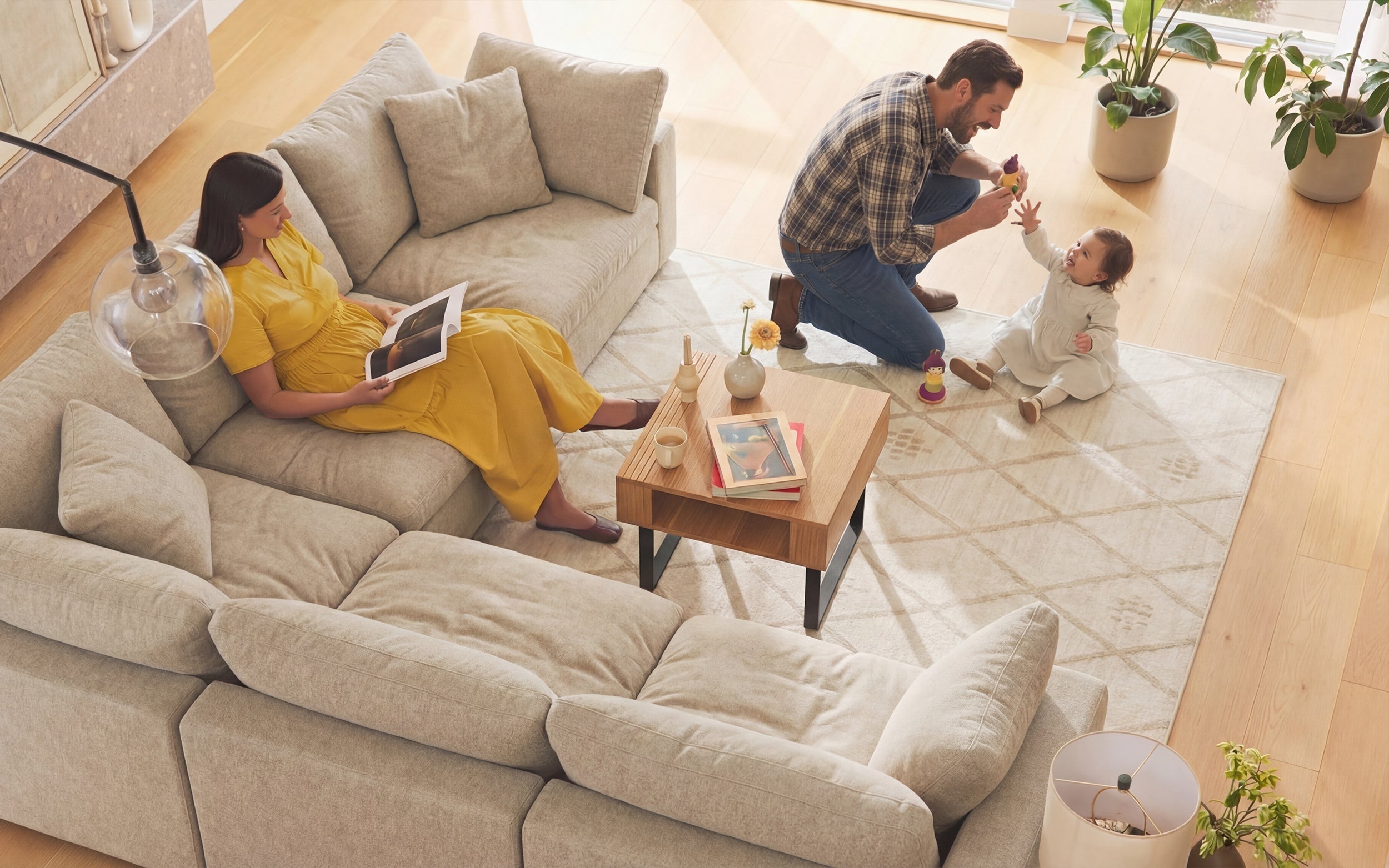 Cloud Couch Corner Modular Seater | Beige