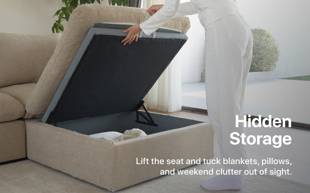 Cloud Couch Corner Modular Seater | Beige