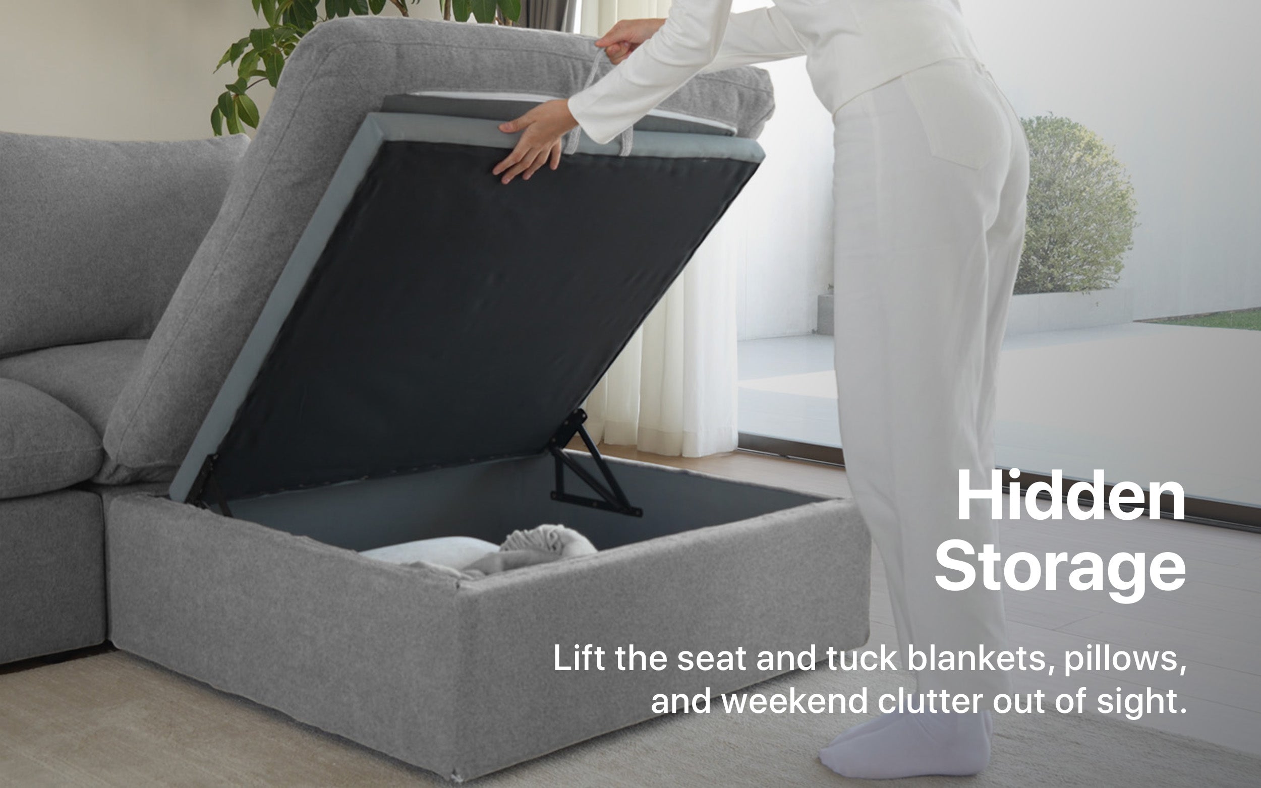 Cloud Couch 2-Seater Modular Loveseat | Gray